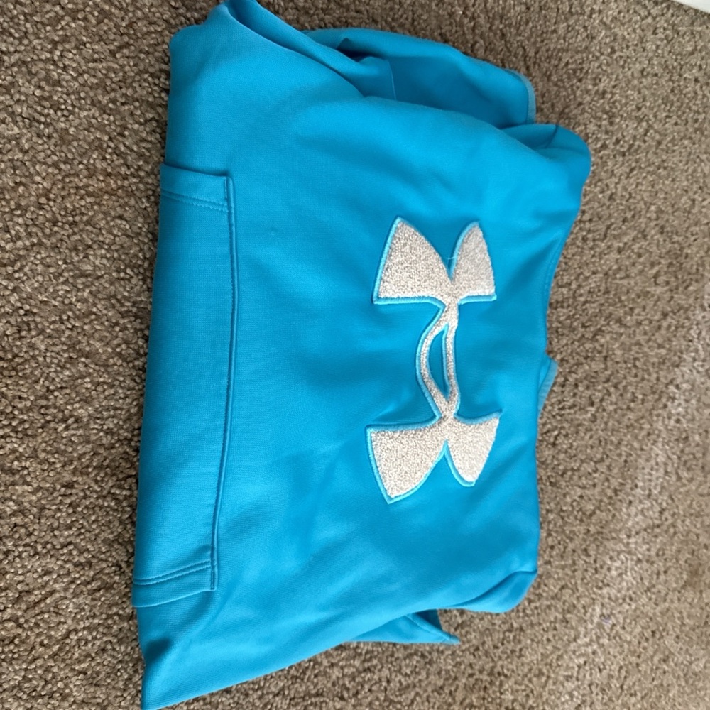 Under Armour Turquoise Hoodie with White Logo
